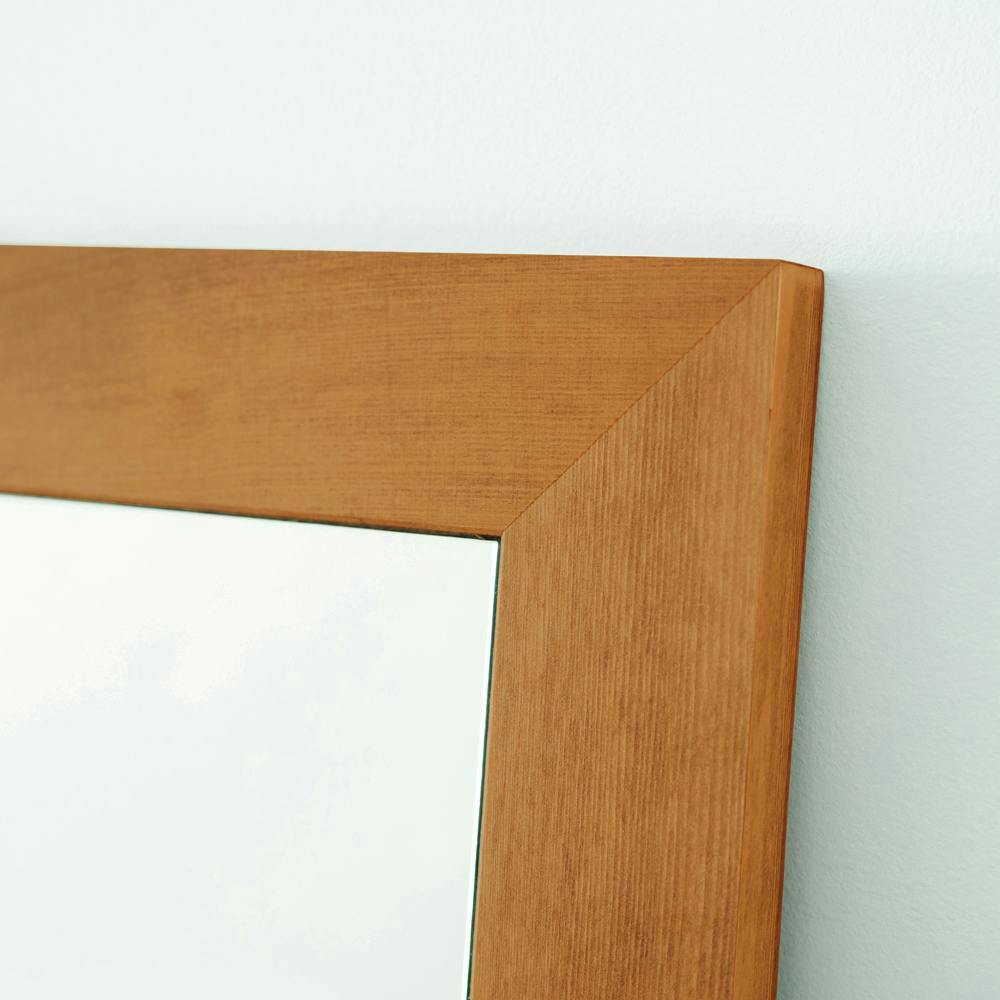 日本製】【幅広枠ウォールミラー(幅40×高さ161cm)(ハニーブラウン/茶