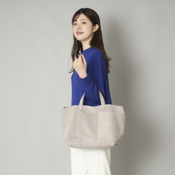 美品】つばくろーれんトートバッグ (M)グレー 美品】つばくろーれん