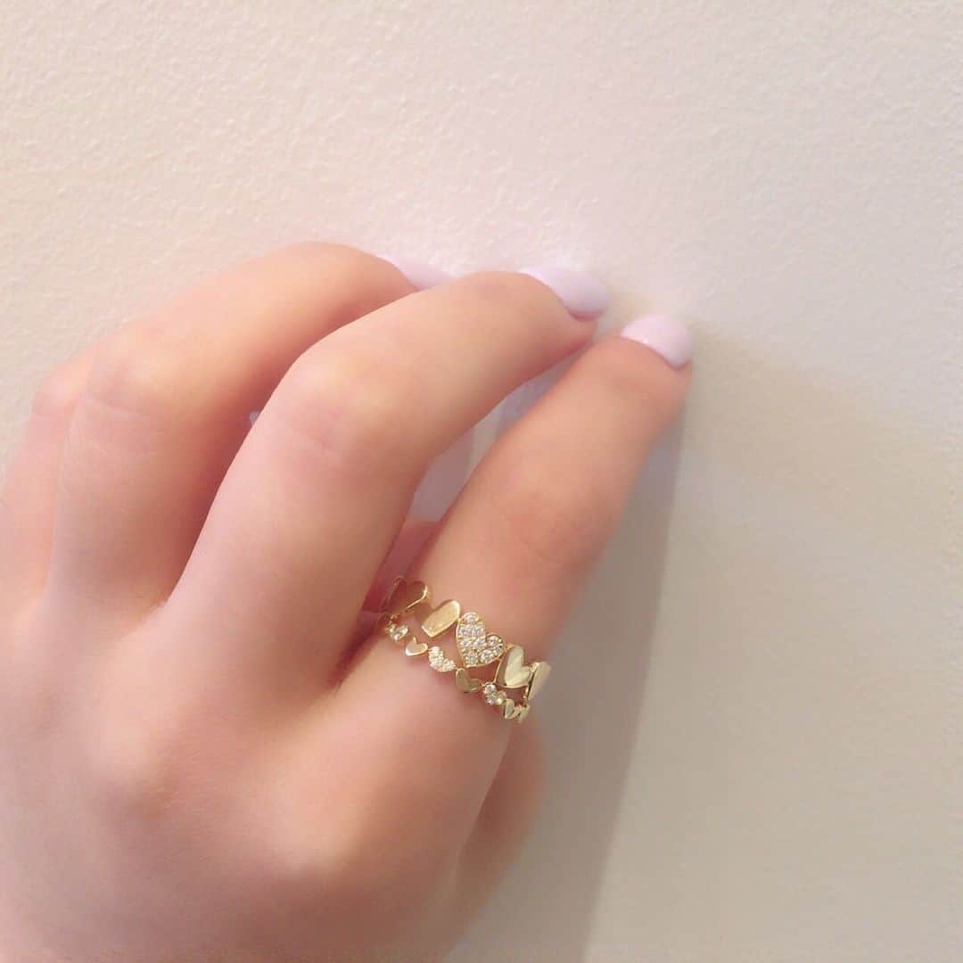 AHKAH ハートパブェリング 3号 K18 ダイヤ ピンキー 定価92400円 AHKAH