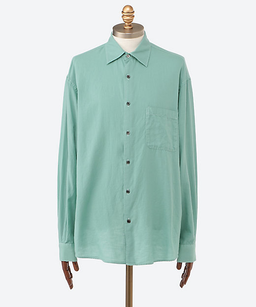 シャツ GARMENT DYED COTTON SILK TWILL