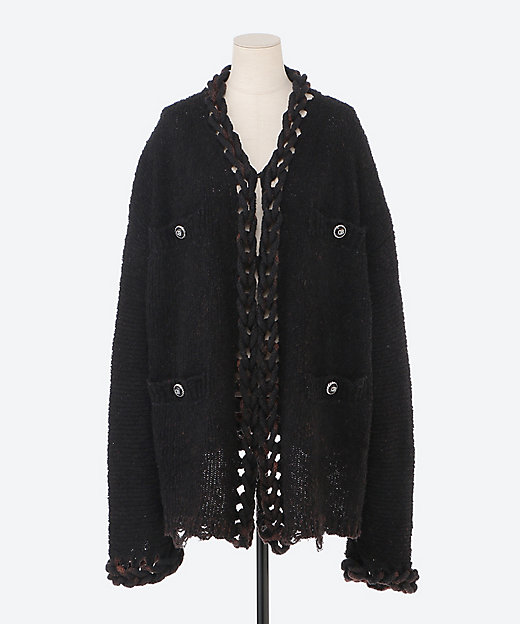 CHAINED SLASH KNIT CARDIGAN 6S