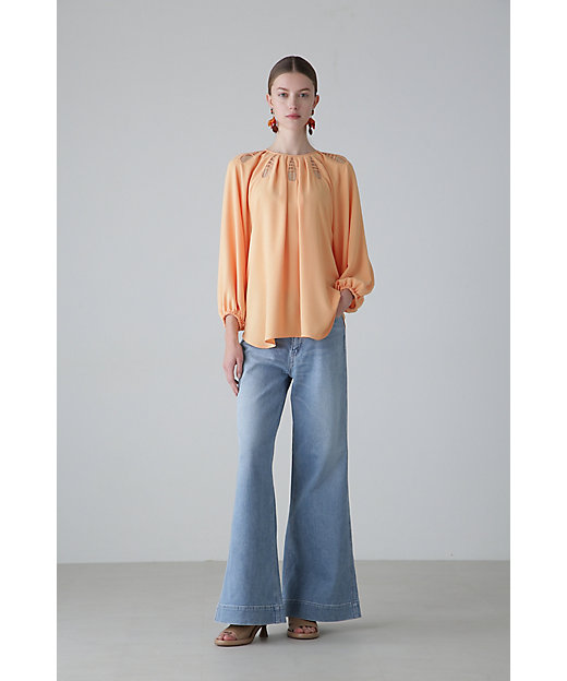 バックサテンジョーゼットブラウス（5315110412） | ADORE