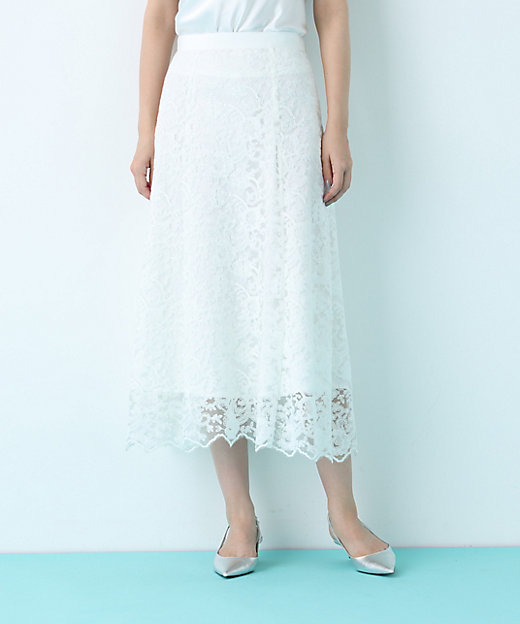 スカラレースフレアスカート（0316120220） | PINKY&DIANNE