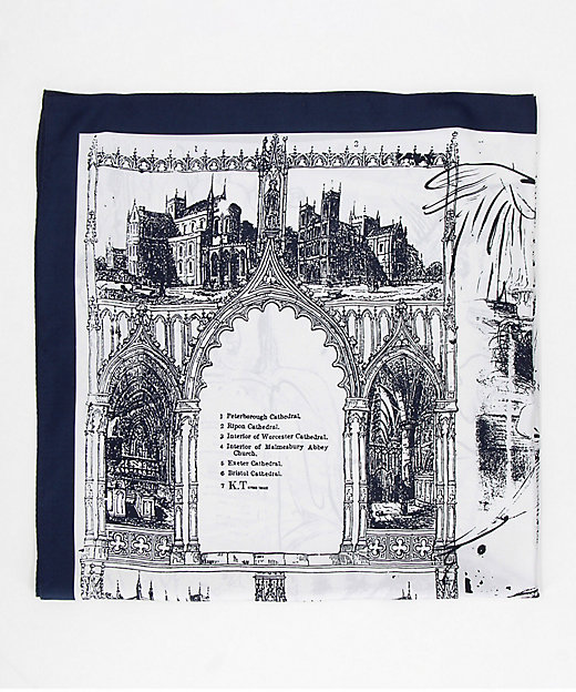 線画風プリント スカーフ（0133NK01） | COMME CA (Women