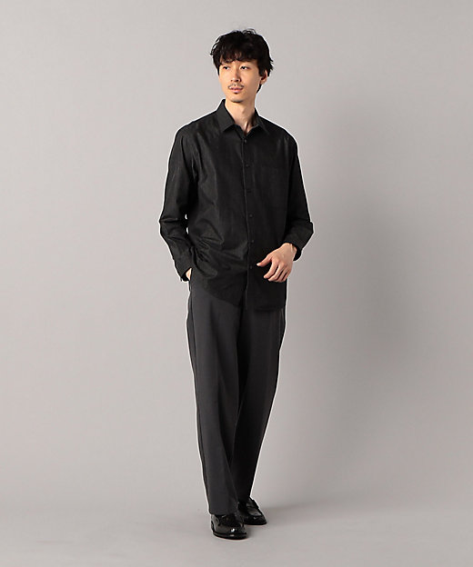 超長綿ライトオンスデニム レギュラーカラーデニムシャツ