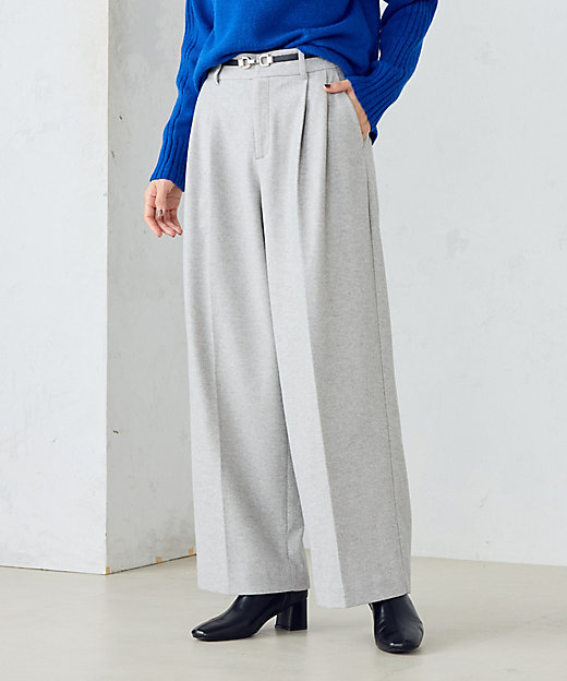 フラノ調ジャージー ワイドパンツ（1252PI11） | COMME CA ISM