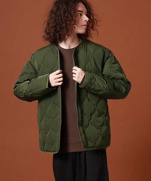 ORCIVAL ノーカラーキルティングダウンジャケット