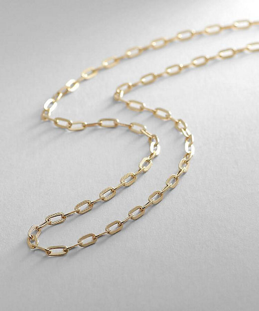 K18中空プレイドケーブルチェーン ネックレス