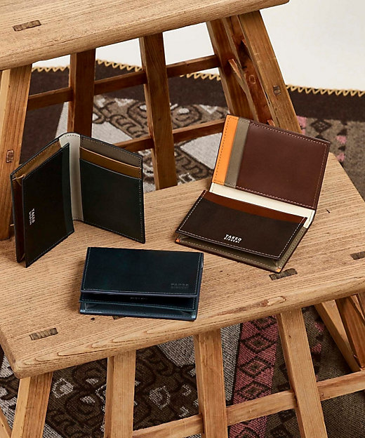 アンティーク調レザー 名刺入れ（2002120378） | TAKEO