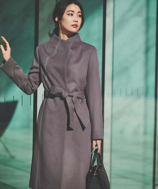 日本製】2WAYスタンドカラーロングコート（2002298209