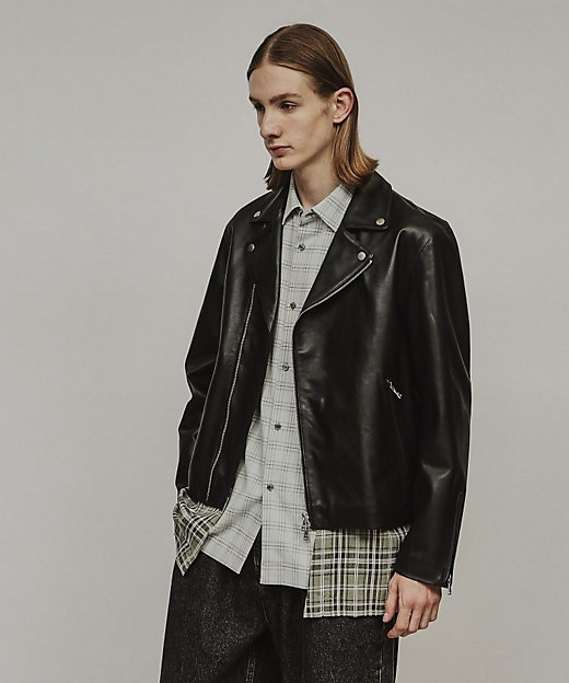 ラムレザーダブルライダースジャケット（2002300389） | tk