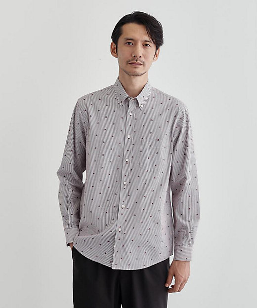 ハットモチーフ ジャカード ストライプ シャツ（2002369832