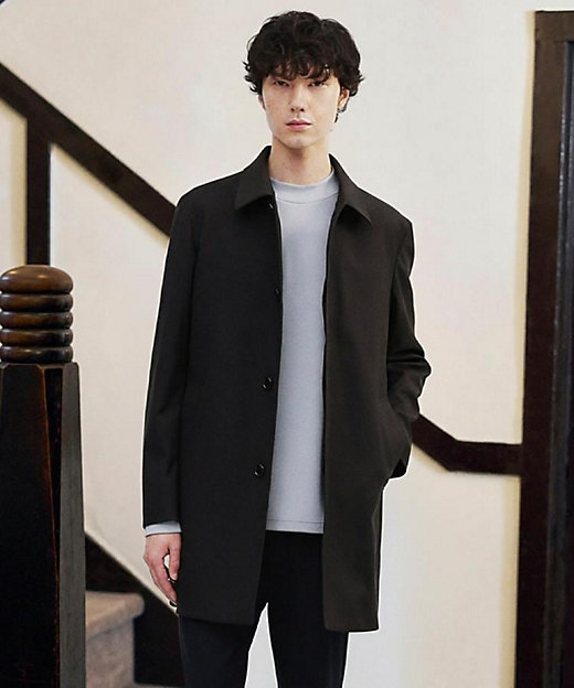 ダウンライナー付き】メランジ ステンカラー コート