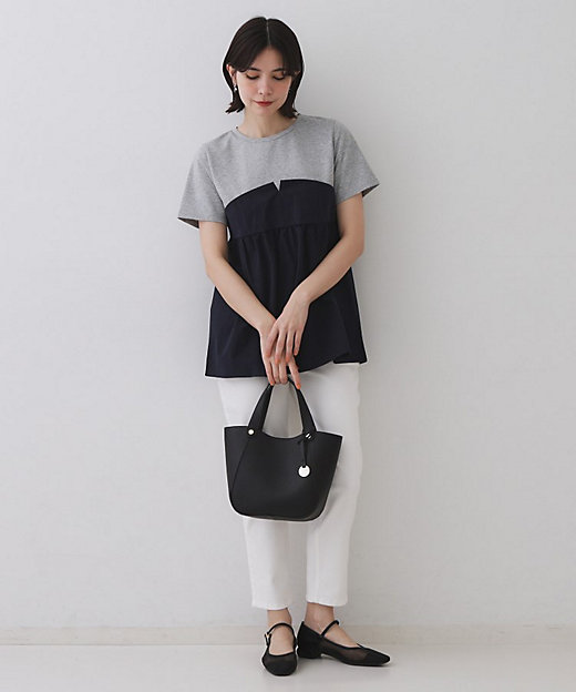 軽量／2WAY】コインカシメシュリンクミドルトートバッグ