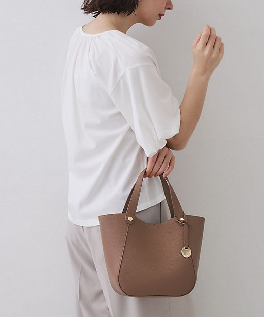 軽量／2WAY】コインカシメシュリンクミドルトートバッグ