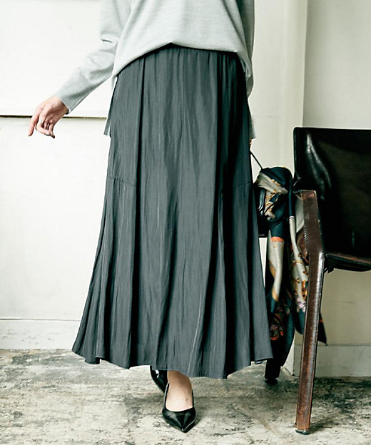 洗える／1枚で着映え】ソフト裾フレアスカート（2002536231