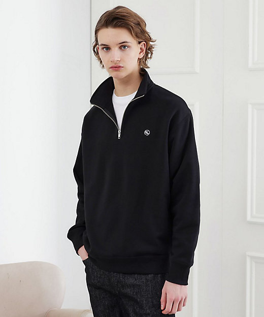 LIMITED】ワンポイント刺繍ハーフジップスウェット トレーナー