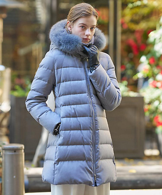 CLASSY．12月号掲載／フード＆ファー取り外し可】ブルーFOX