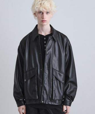 フェイクレザーフライトジャケット（2002548954） | tk