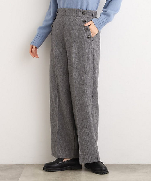 洗える／あったか】美シルエットなマリンワイドパンツ