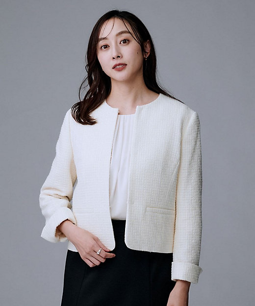 セットアップ可／フォーマル】ツイードジャケット