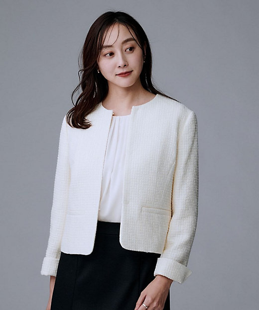 セットアップ可／フォーマル】ツイードジャケット