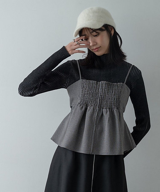 ガンクラブチェックビスチェ（2002556070） | GALLEST