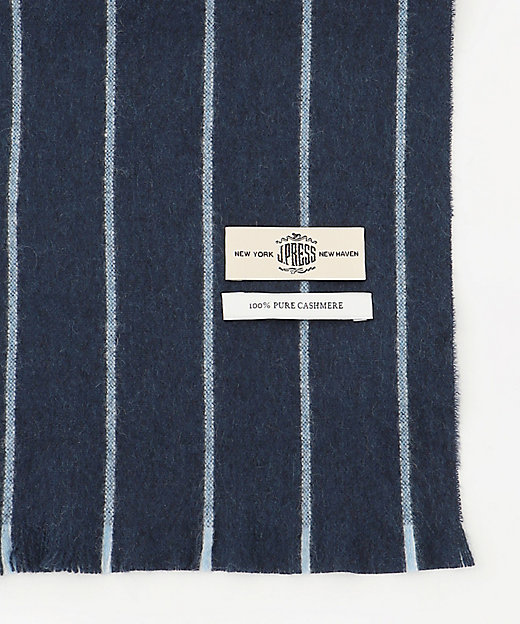 カシミヤマフラー レジメンタルストライプ（AA1LCS0412