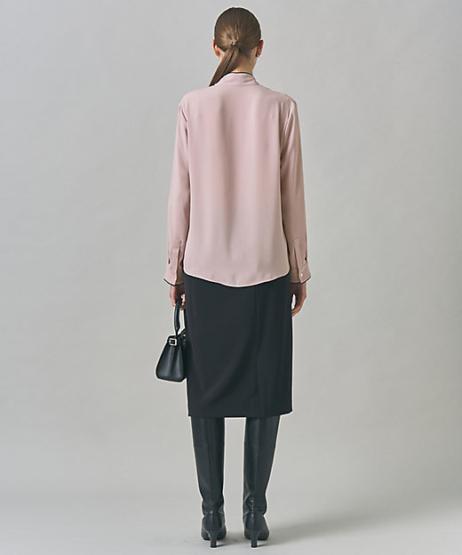 新色追加】BackSatinAmunzen 配色ボウタイブラウス