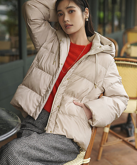 滝沢眞規子さん着用／VERY掲載】シレータフタ コンパクト ダウン