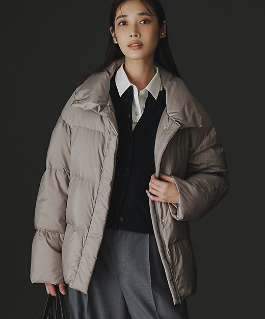 Oggi掲載】シレータフタ ハイネック ショート ダウンコート