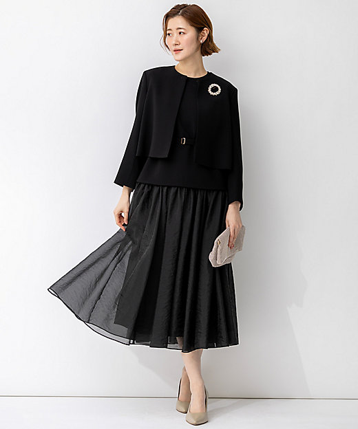 APPLAUDIR】クリアジョーゼット コンパクトタックジャケット