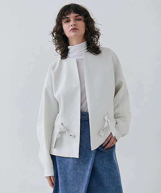 洗える・VERY掲載】PORDIC ／ ドロスト付きノーカラー