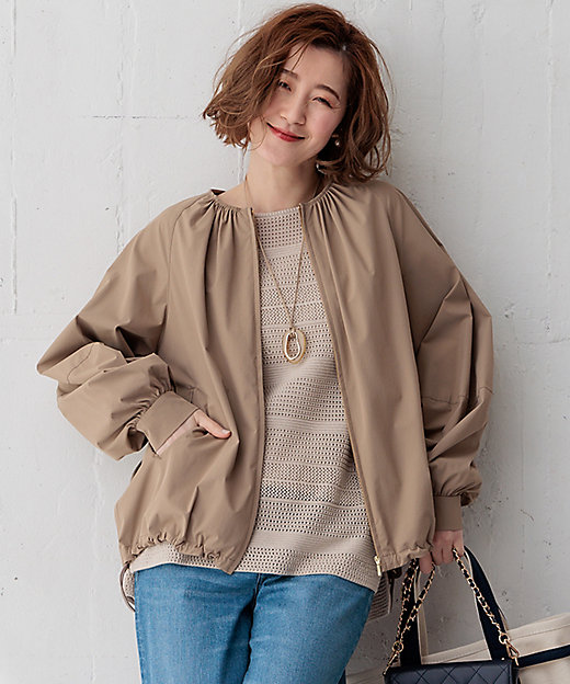 洗える／撥水加工】ナイロン2WAYストレッチ ブルゾン