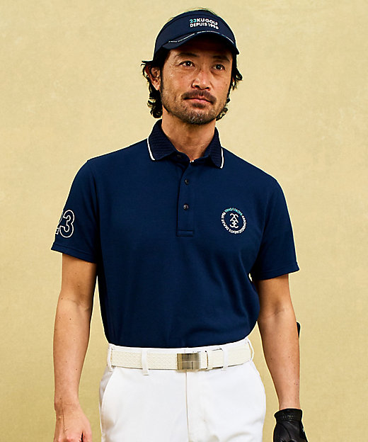 MEN】ナンバリングカノコ半袖ポロシャツ（KHVTGS0305