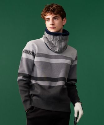 MEN】【洗える】カラーブロック 裏付き ニット