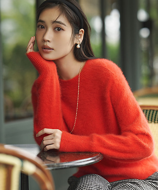 フォックスカシミヤファー ショート丈 ニット（KRWOGW0556