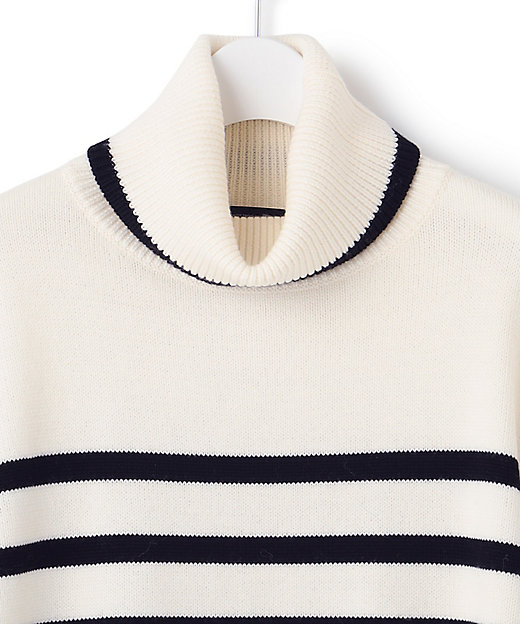 洗える】ウールミドルゲージ ボーダー ニット（KRWWSW0555