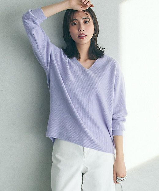 洗える】ウールカシミヤ Vネック ニット（KRWWSW0653