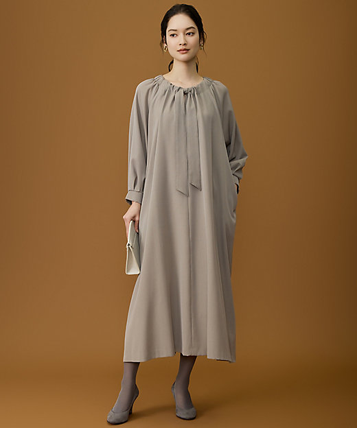 SHIHOさん着用】TWドレープツイル3WAYボウタイ ワンピース