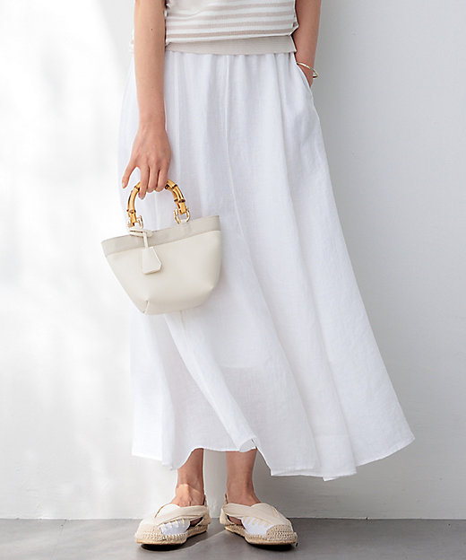 洗える】LIBECOリネン フレアスカート（SKWSCM0610