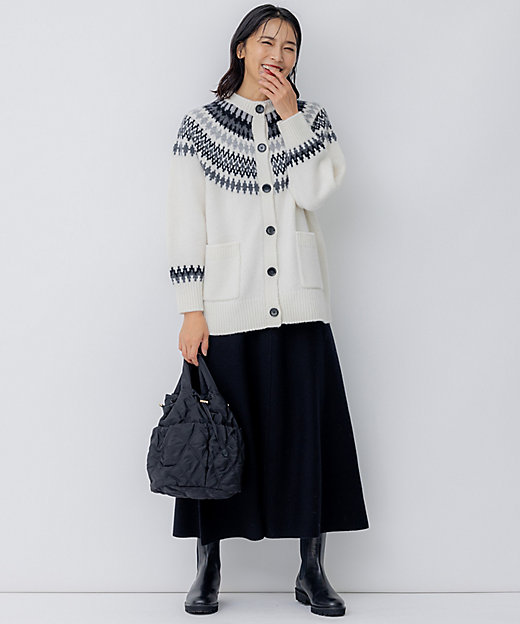 滝沢眞規子さん着用／洗える】ウールカシミヤ ニットスカート