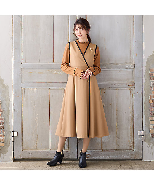 UVカット／吸汗性】バイカラージャンパースカート（51015508