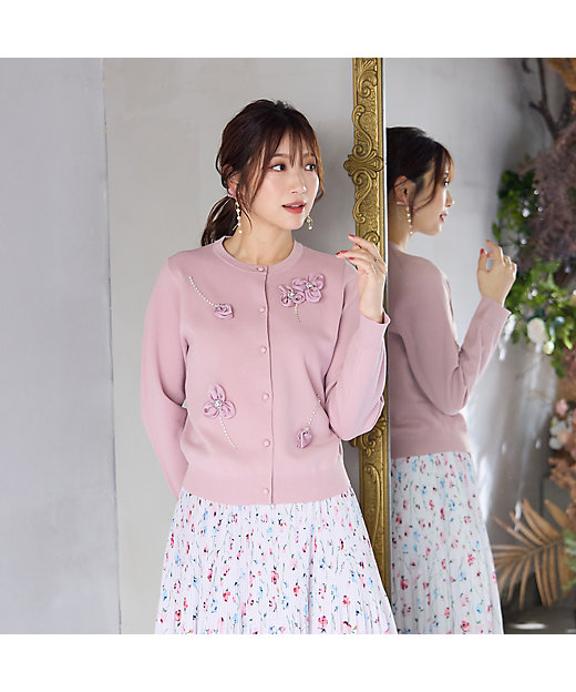 フラワーモチーフモチーフニット（51135504） | Rose Tiara