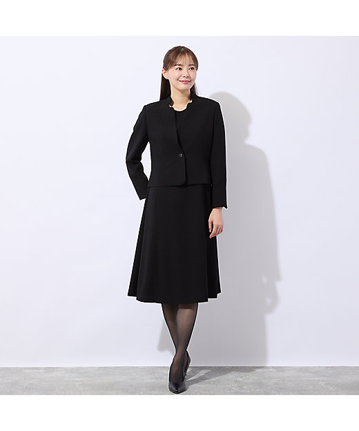 ブラックフォーマル対応】ジャケット＋ワンピーススーツ