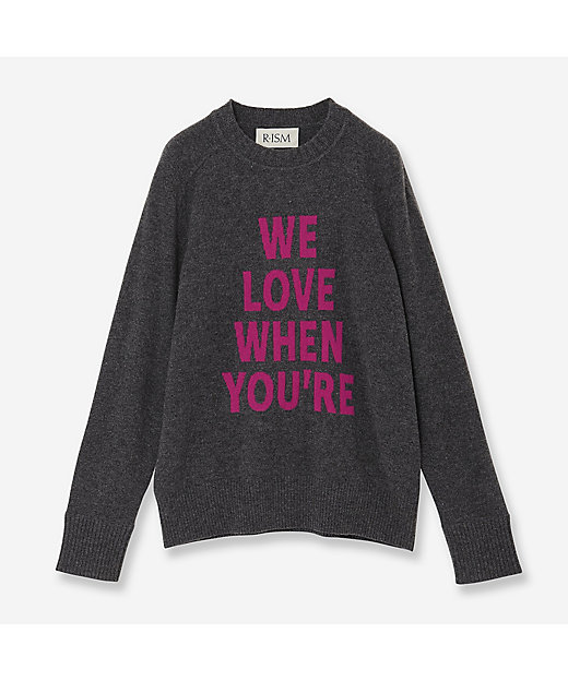 カシミヤ100％ロゴインターシャニット（81136413） | R-ISM