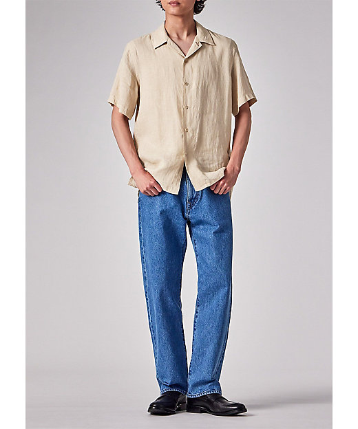 ソリッド リネン オープンカラーシャツ（152306695U