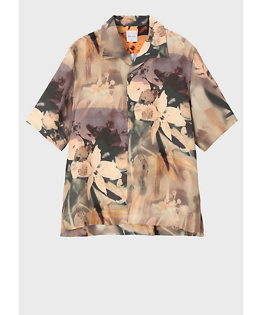 Painted Photograph” オープンカラーシャツ