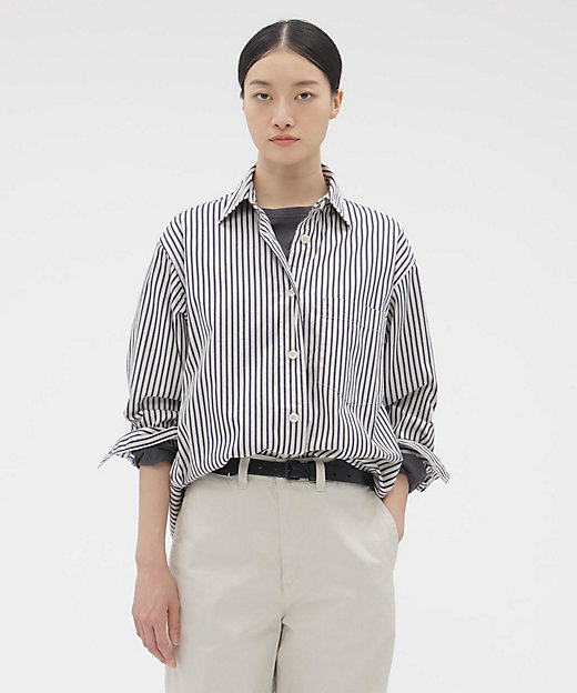 シャツ VINTAGE COMPACT COTTON STRIPE