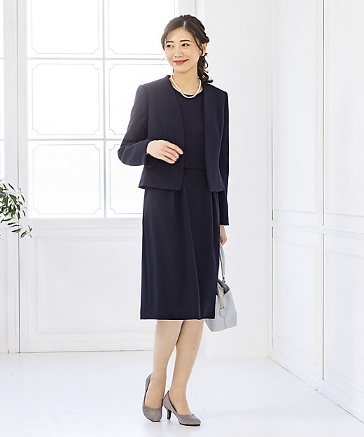 お受験・学校行事・説明会・入卒園学】Vカラージャケット×スーツ風